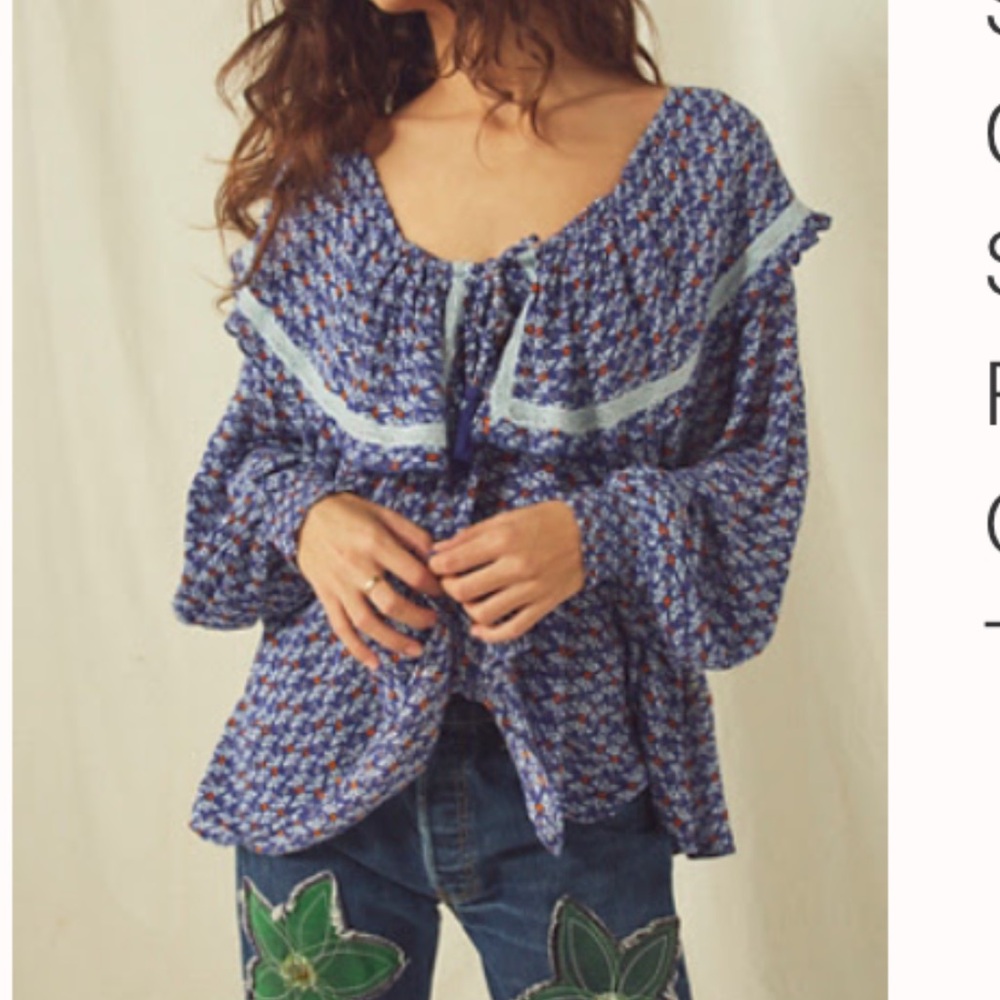 Free people Sunrise printed blouse